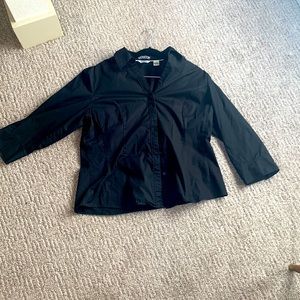 Black button down shirt
